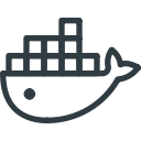 docker, logo, media, social svg vector icon