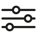 filter, settings, sliders svg vector icon