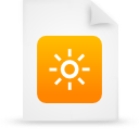 document, file, orange, paper icon