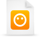 document, file, orange, paper icon