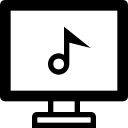 monitor, multimedia, music, screen, technology svg vector icon