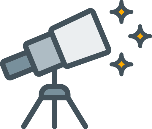 Telescope svg vector icon