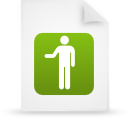 document, file, green, paper icon