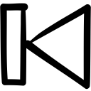 audio, back, doodle, first, music, previous, rewind svg vector icon