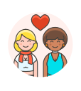 couple, lesbian, love svg vector icon