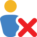 delete, user icon
