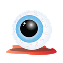 bloody, eye, halloween, scary icon