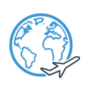 air, airplane, earth, plane, planet, transport, travel svg vector icon