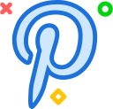 brand, logo, network, pinterest, social svg vector icon
