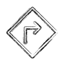 productivity, right, road, shape, sign, social svg vector icon