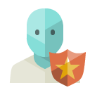 user,shield icon