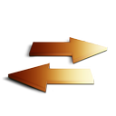 orange, rafraichir icon
