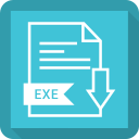 exe, extention, file, type svg vector icon