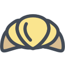 bakery, bread, breakfast, croissant, french svg vector icon