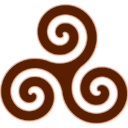 brown,triskele,knot,knotting icon