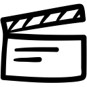 capture, clapperboard, doodle, take, video, video take svg vector icon