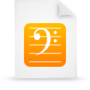 document, file, orange, paper icon