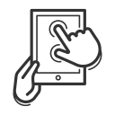 device, gadget, gesture, handheld, interaction, tablet, touch control svg vector icon