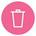 circle, delete, remove, style, trash svg vector icon