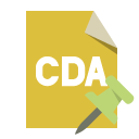 file,format,cda,push,pin icon