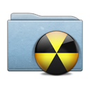 folder,blue,burn icon