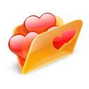 folder, hearts, love icon