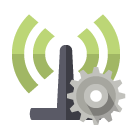 antenna,gear icon