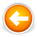 arrow, back, grey, left, orange icon