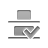 distribute,vertica,bottom,checkmark icon