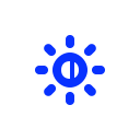 brightness, control, light, lower, monitor, screen, sun svg vector icon