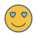 emot, face, love, smiley svg vector icon
