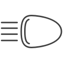 beam, headlamp, headlights, headlights on, light svg vector icon