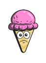 cartoon, cone, cream, emoji, ice svg vector icon