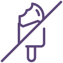 food, ice cream, no, not allowed, sign svg vector icon