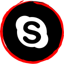 logo, media, skype, social svg vector icon