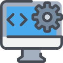browser, computer, development, gear, interface, photo svg vector icon