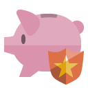 piggy,bank,shield icon