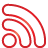 basic, feed, red icon