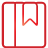 basic, book, bookmark, red icon