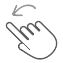 finger, gesture, hand, interactive, left, scroll, swipe svg vector icon