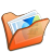 folder,orange,mypictures icon