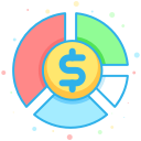 business, chart, company, economic, finance, interprise, pie svg vector icon