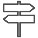arrow, direction, east, north, road, sign, south svg vector icon