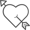 cupid, heart, love, valent, valentine, valentines svg vector icon
