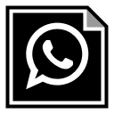 logo, social, whatsapp svg vector icon