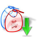 bib,down,descend,download,fall,decrease,descending icon