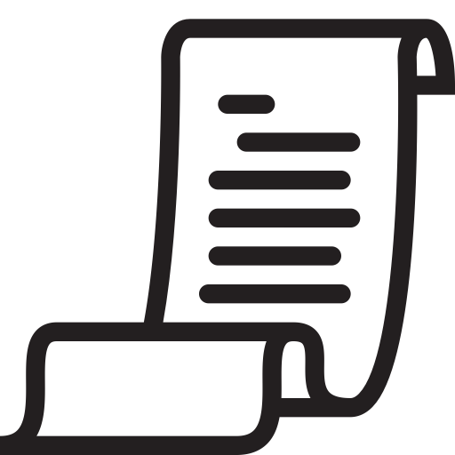 Receipt svg vector icon
