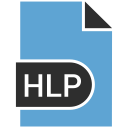 extension, file, file format, hlp svg vector icon