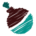 ball, bauble, christmas, decor, decoration, holiday, scribble svg vector icon