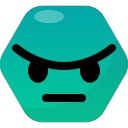 angry, emoji, emot, face, reactions svg vector icon